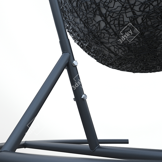 Wicker Swing Chair: Outdoor Relaxation 3D model image 3