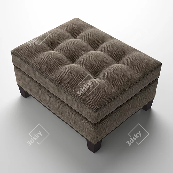 Vintage Ralph Lauren Home Ottoman 3D model image 2