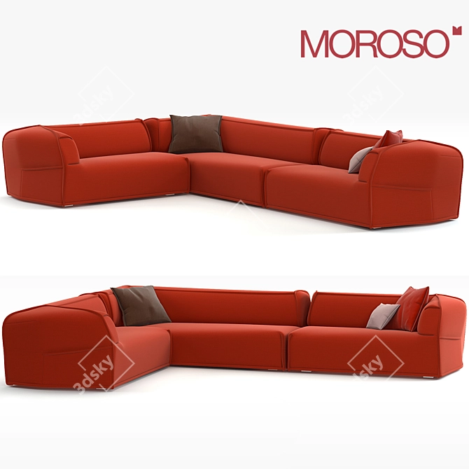 Modern Corner Sofa Moroso Massas 3D model image 1