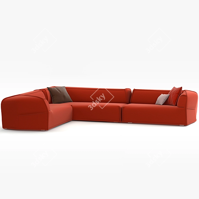 Modern Corner Sofa Moroso Massas 3D model image 2