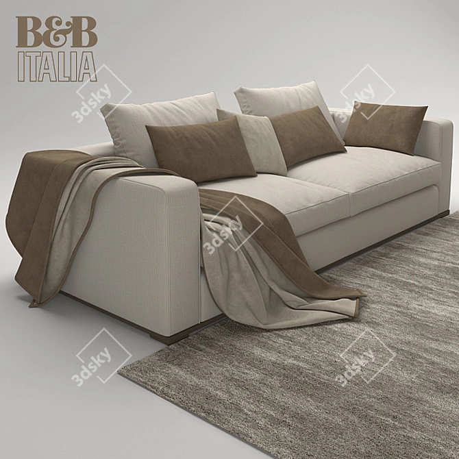 Maxalto Omnia Sofa: Elegant Italian Design 3D model image 1