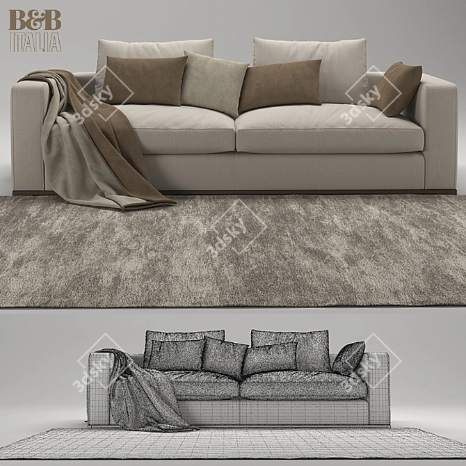 Maxalto Omnia Sofa: Elegant Italian Design 3D model image 3