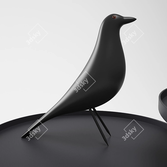 Elegant Eames House Bird Sculpture 3D model image 2