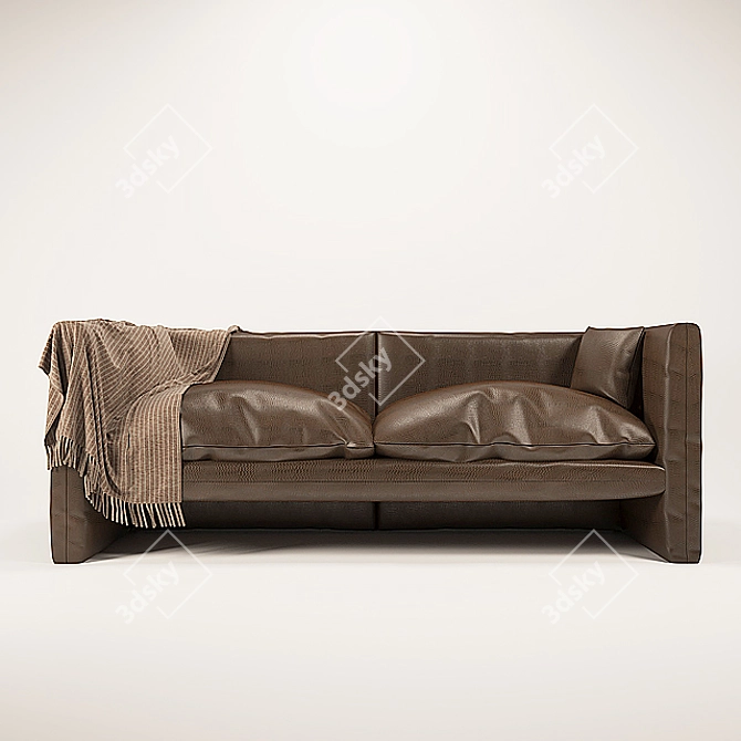 Modern Convertible Sofa, Stylish & Comfortable 3D model image 1