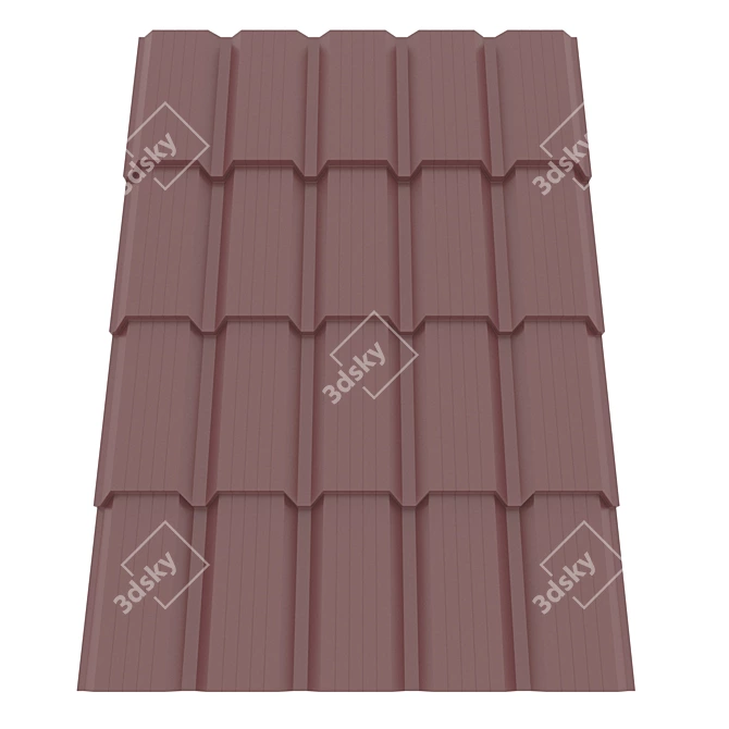 Metal Shake-Style Roofing Tiles 3D model image 2