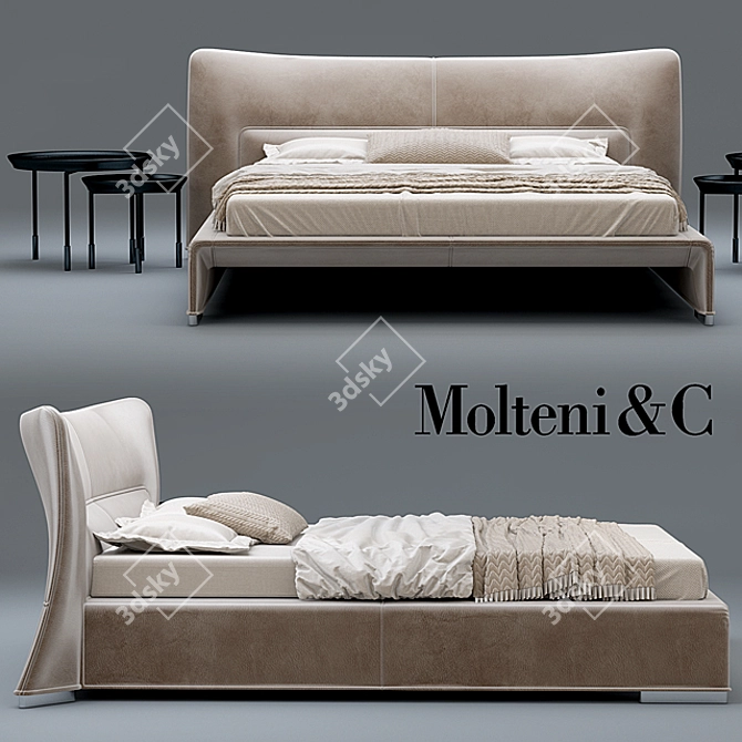 Luxury Comfort Bed: Molteni & C 3D model image 2