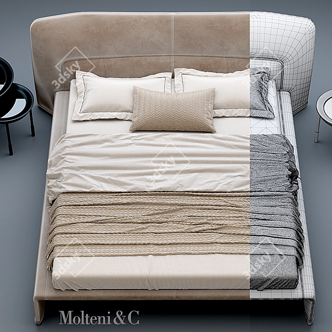 Luxury Comfort Bed: Molteni & C 3D model image 3