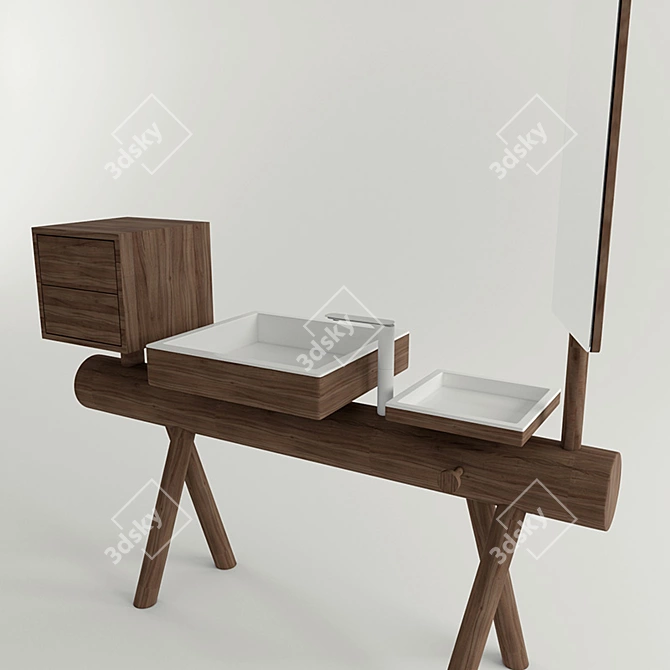 Dressage Collection Vanity Unit 3D model image 2