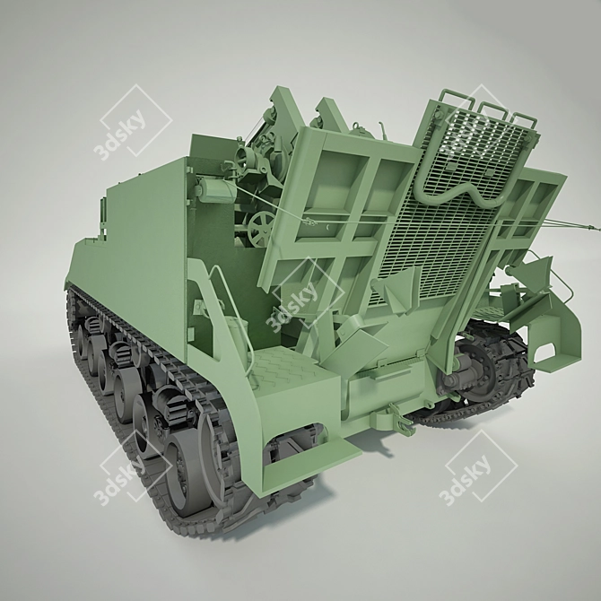 M40 "Long Tom" Self-Propelled Artillery 3D model image 2