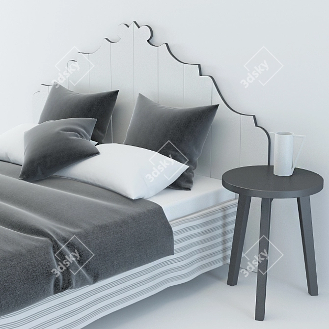 Gervasoni Grey 80 E Bed by Paola Navone 3D model image 2