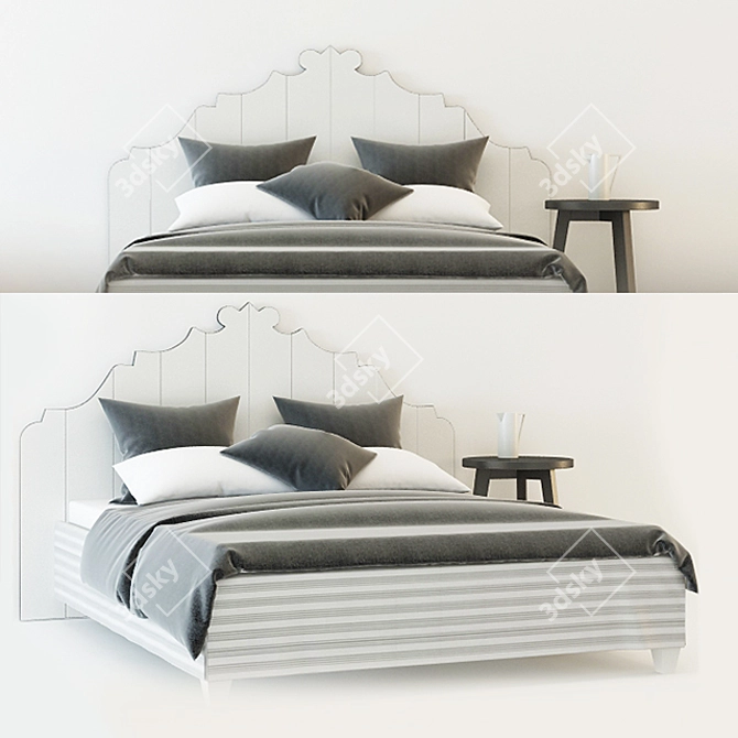 Gervasoni Grey 80 E Bed by Paola Navone 3D model image 3