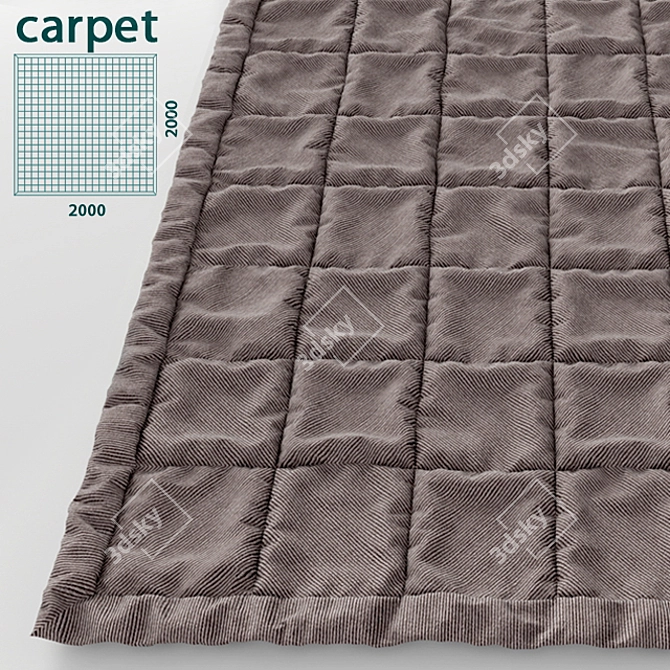 Elegant Pair of Refined Rugs 3D model image 1