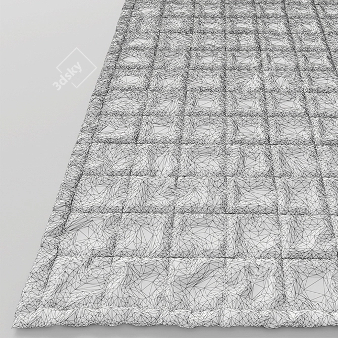 Elegant Pair of Refined Rugs 3D model image 3