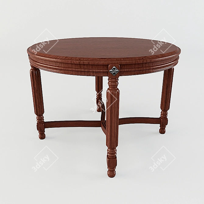 Title: Classic Style Wooden Table 3D model image 1
