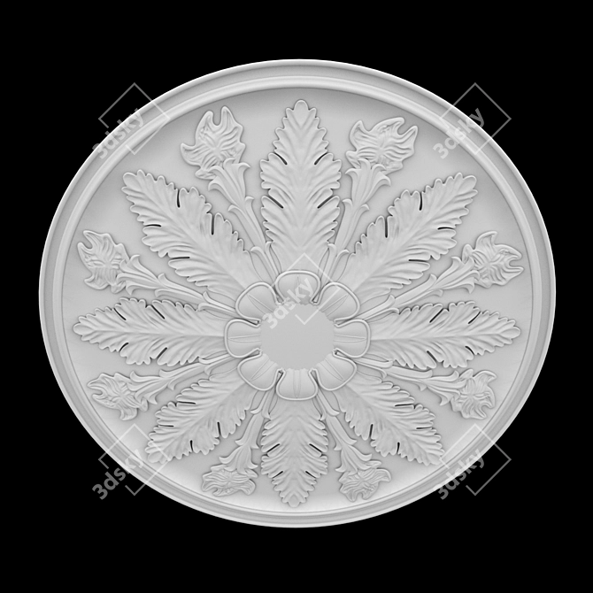 Classic Ceiling Rosette 3D model image 1