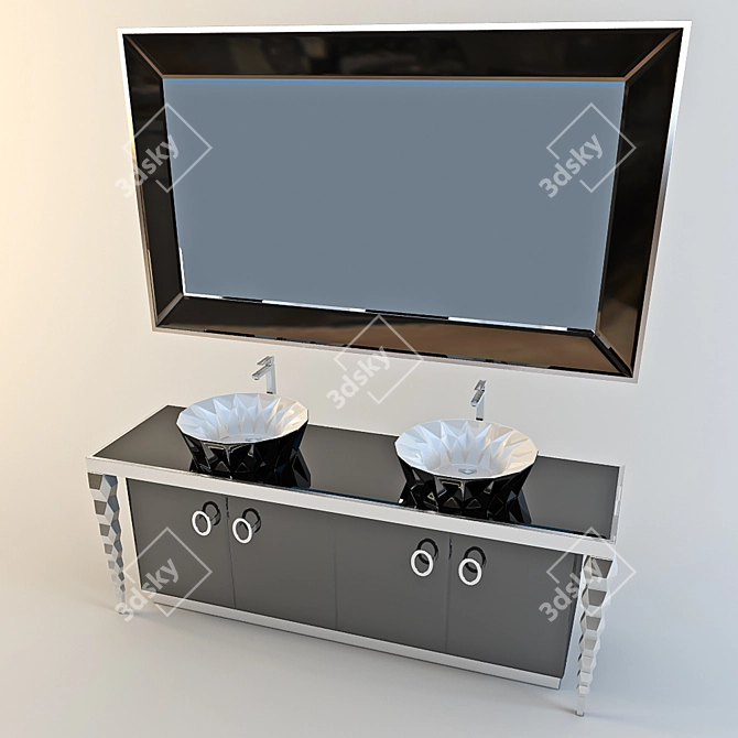 Luxury Portorose Bathroom Set 3D model image 2