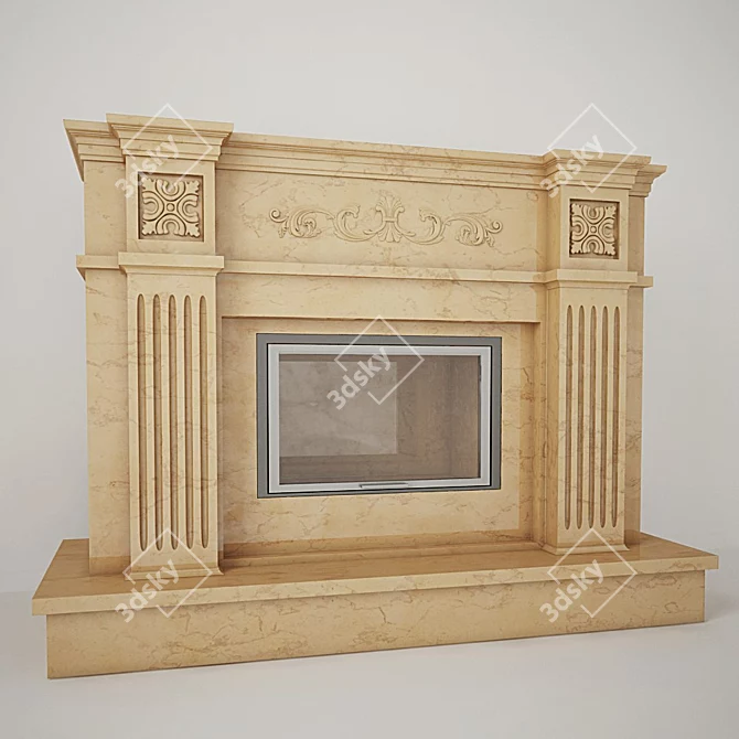 Grand Kiev Fireplace 3D model image 1