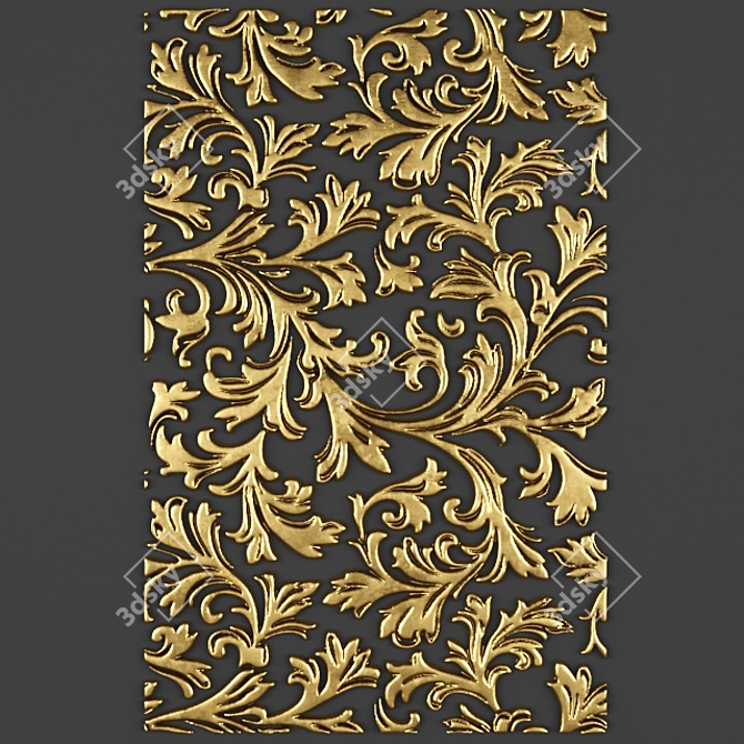 Title: Stucco Impressions: Ornamental Elegance 3D model image 1