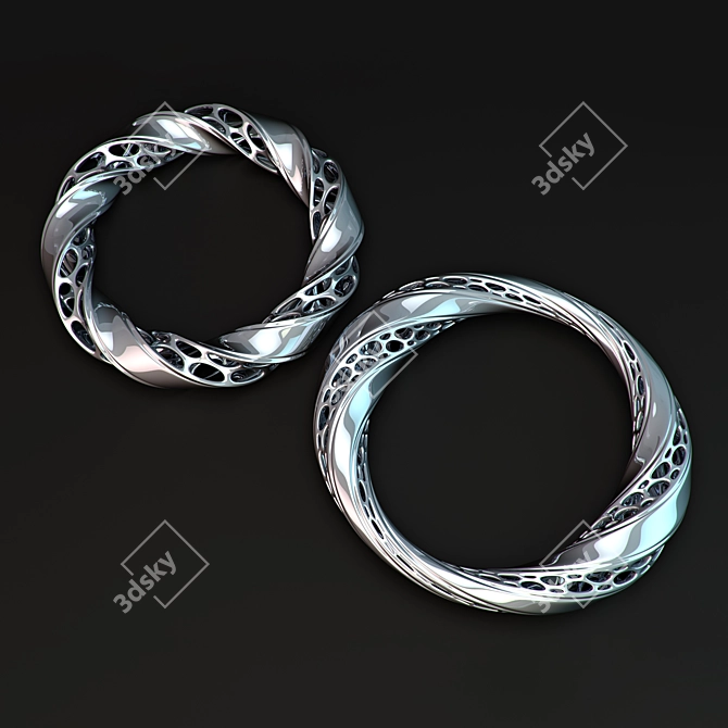 Spiral Charm Bracelets 3D model image 2