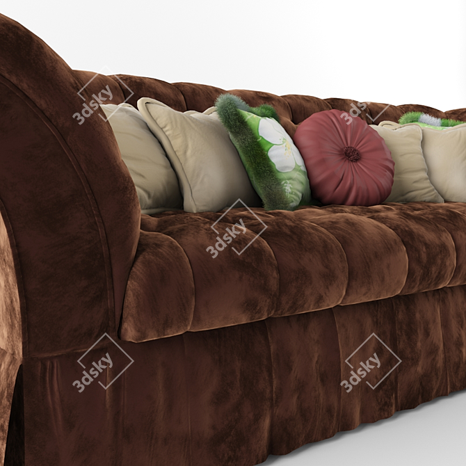 Elegant Vintage Sofa 3D model image 2