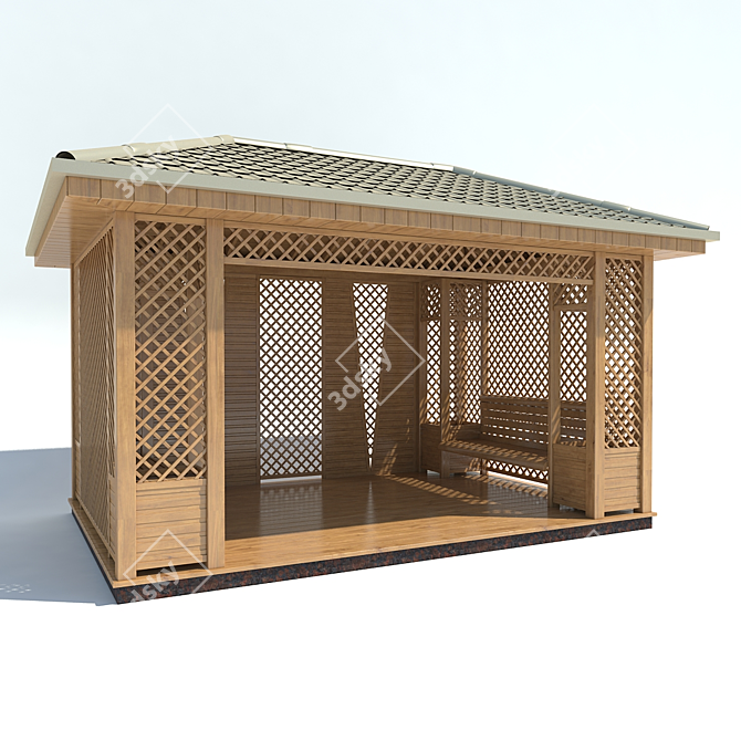 Garden Haven Arbour 3D model image 1