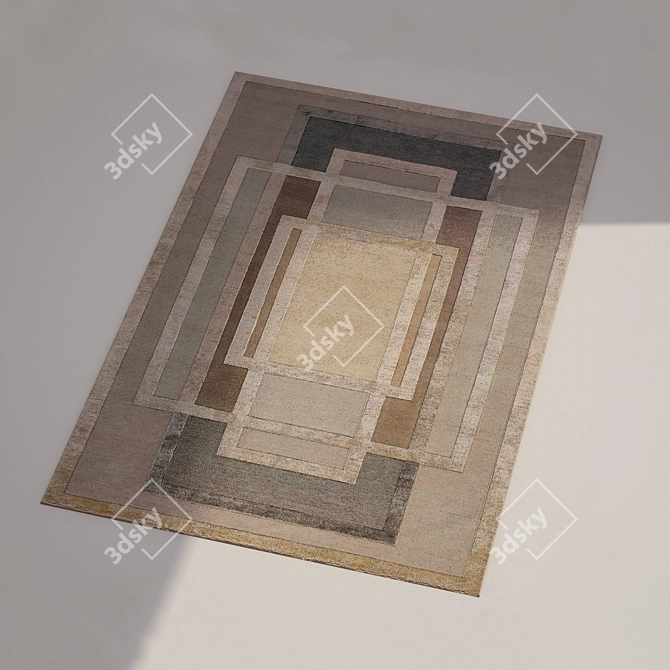 Luxury Platinum Rockwell Rug 3D model image 1