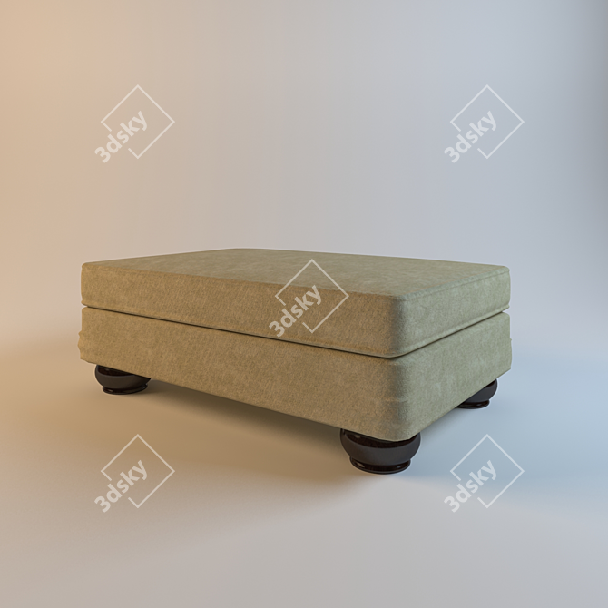 Ashley Lilly - Caramel Ottoman 32602-14 3D model image 1