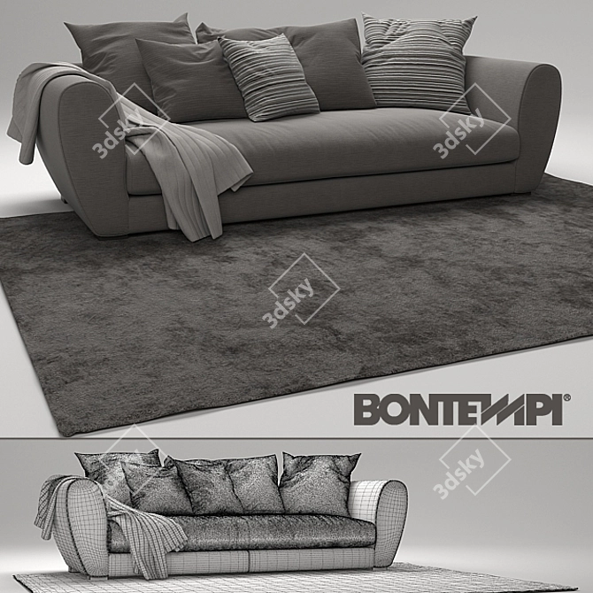 Italian Bontempi Taylor Sofa 3D model image 3