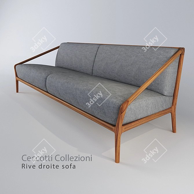 Christophe Pillet Design Sofa: Elegant & Spacious 3D model image 1