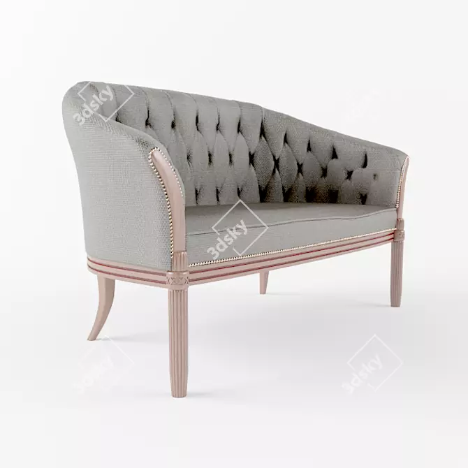 Cozy 2 Seater Chair: Aivaninterior 3D model image 2