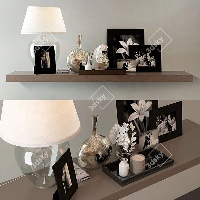 Chic Kelly Hoppen Decor Set 3D model image 1