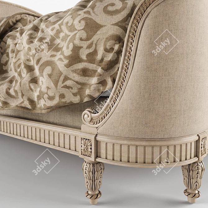 Restoration Hardware Belle Upholstered Full Size Bed 3D model image 2