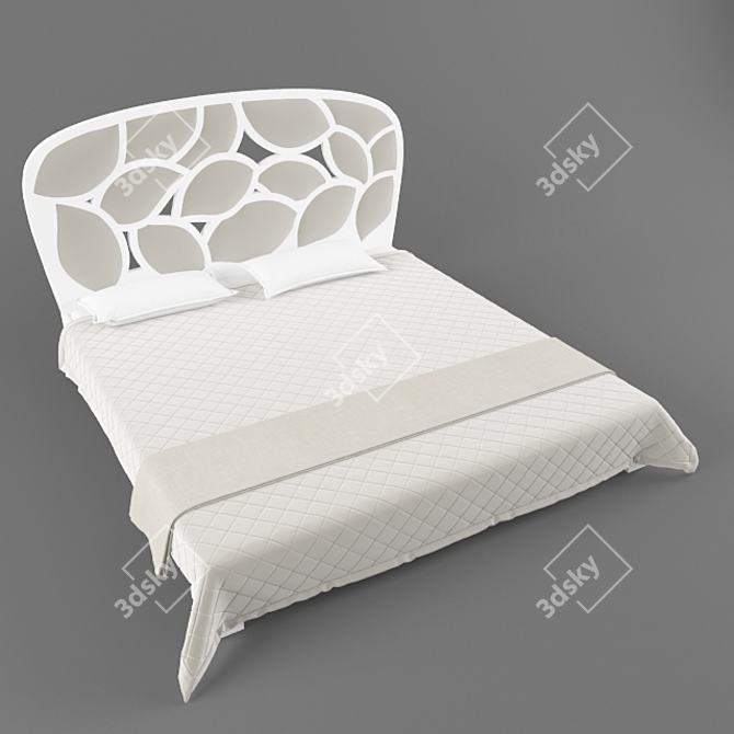 Italian Elegance Bed 3D model image 1