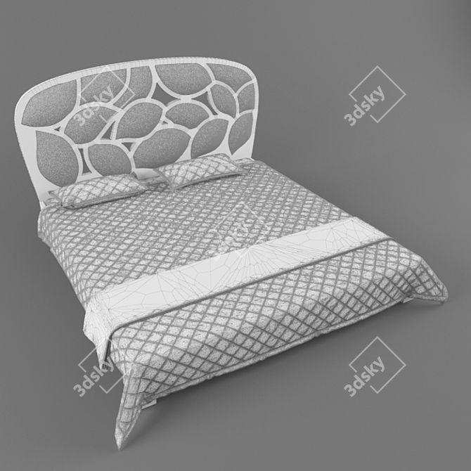 Italian Elegance Bed 3D model image 2