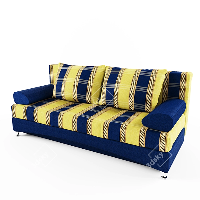 Contemporary "Bend" Sofa 3D model image 1