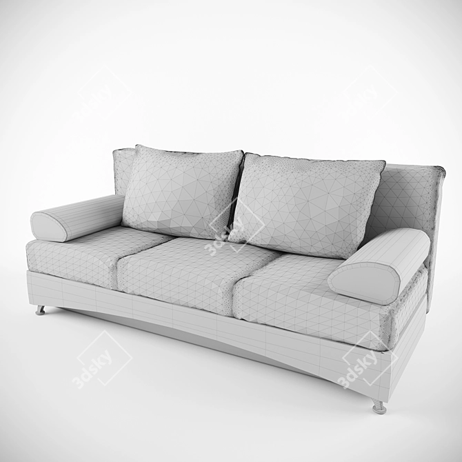 Contemporary "Bend" Sofa 3D model image 3
