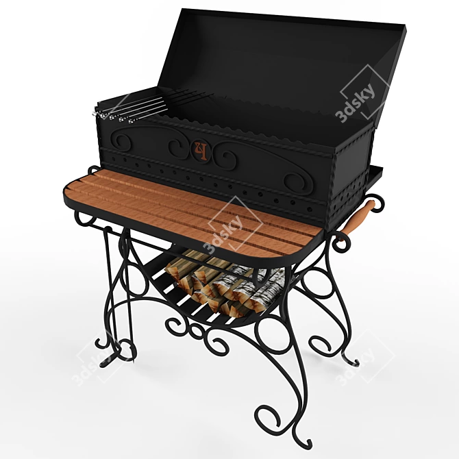 Portable BBQ Grill 3D model image 1