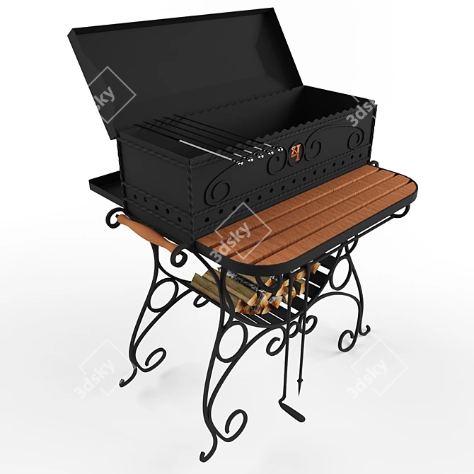 Portable BBQ Grill 3D model image 2