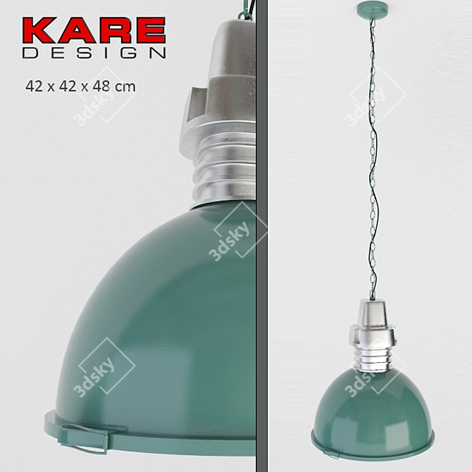 Sleek Polyrate Pendant Lamp 3D model image 1