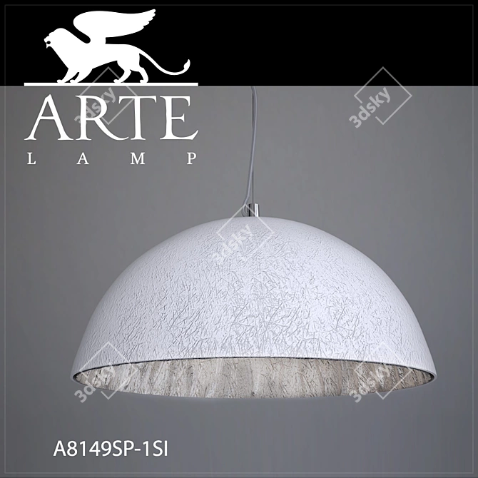 Modern Silver Pendant Lamp 3D model image 1