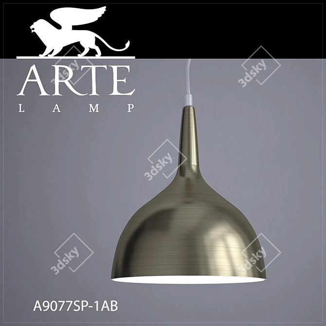 ARTE LAMP A9077SP-1AB: Elegant Pendant Light 3D model image 1