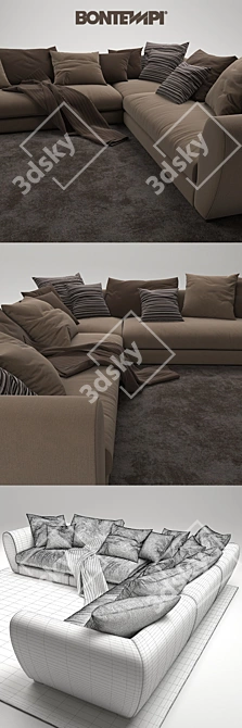 Elegant Taylor Sofa by Bontempi 3D model image 3