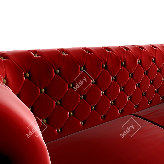 Elegant Chesterfield Sofa 3D model image 3