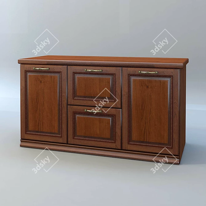 Elegant Leon Dresser 3D model image 1