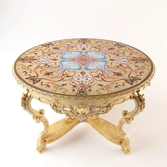 Elegant Mercury Table: Height 89cm, Diameter 163cm 3D model image 2