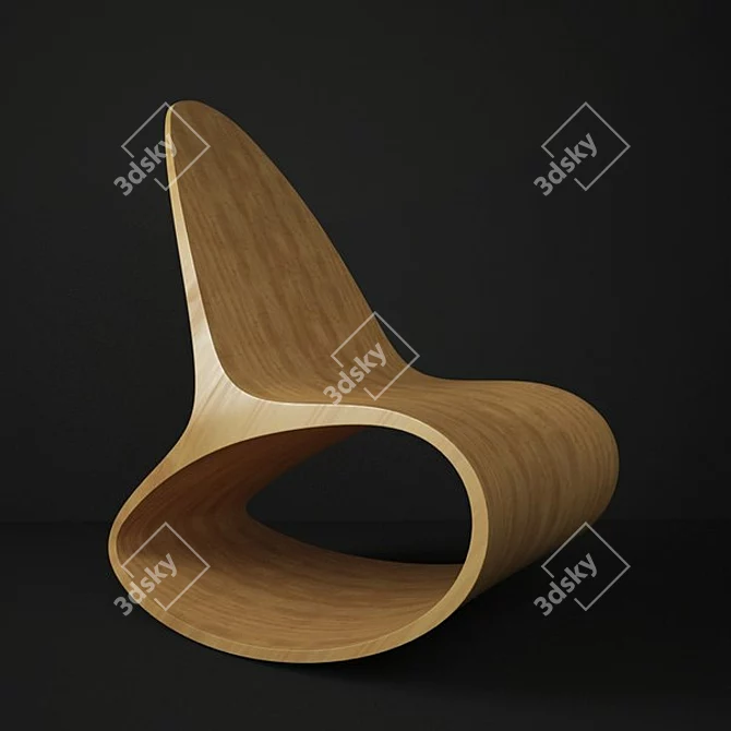 Handcrafted Modern Ode Chair 3D model image 1