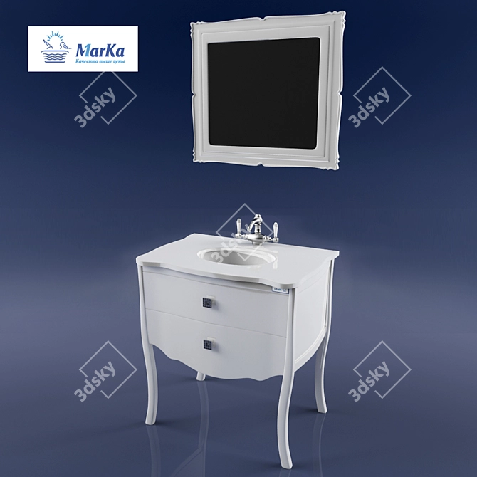 Visconti Tumb - Elegant Bathroom Furniture 3D model image 1