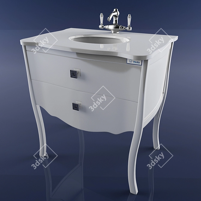 Visconti Tumb - Elegant Bathroom Furniture 3D model image 3