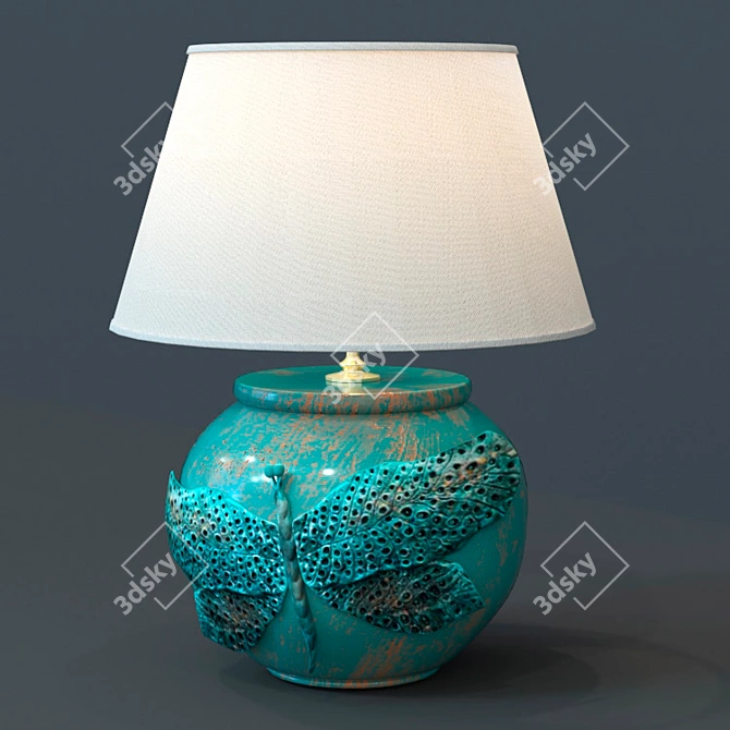 Geometric Dragonfly Lamp 3D model image 1