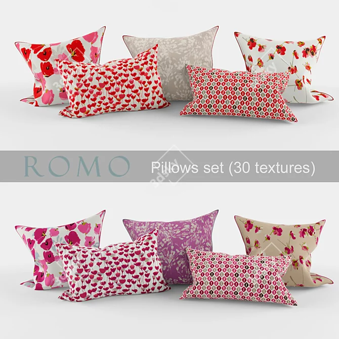 ROMO Tulipa Pillow Collection 3D model image 2